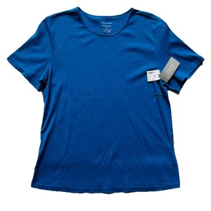 Christopher & Banks LAYER-YOUR-LOOK blau SS Pullover Oberteil ~ Damen PL ~ neu mit Etikett ~ so schön! - Bild 1 von 3