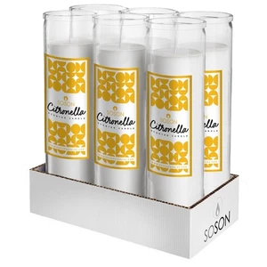 Citronella Candle - Citronella Scented Devotional Glass Jar Candles Ivory - 2... - Picture 1 of 5