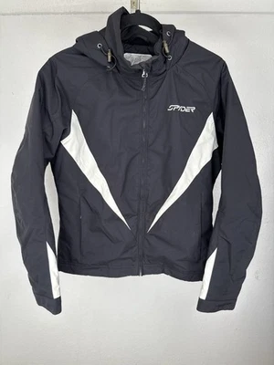 Chaqueta de esquí Spyder XT 5000 para mujer talla 8 US abrigo acolchado negro blanco con capucha Foto 1 de 4