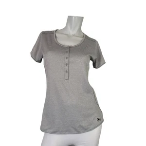OGIO WMS S Short Sleeve Top Gray Lightweight Henley Promo Fierceez Hefty Brands - Picture 1 of 8