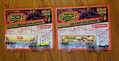 Semirremolques fundidos a presión Dole & Reese's Road Champs Kenworth escala HO 1:87 No. 7372 Foto 1 de 4