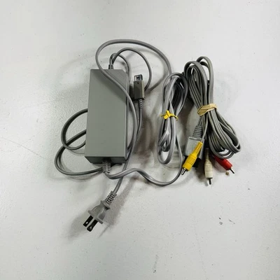 OEM Genuine Original Nintendo Wii System Console Power Cord & AV Cables TESTED - Image 1 of 4