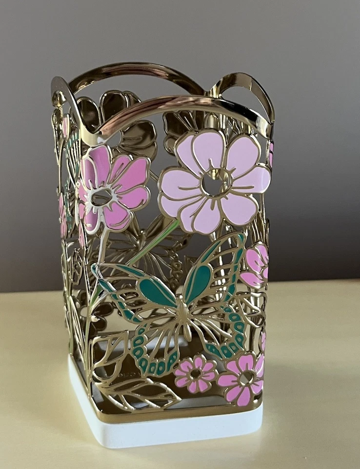 NWT Bath & Body Works Gold Butterfly & Floral Pump Hand Soap Dispenser Holder - Image 1 of 1