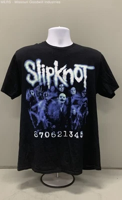 Slipknot Unisex Black 870621345 Graphic Tour Band T-Shirt - Size Large - Image 1 of 3
