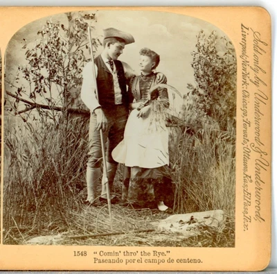Romance, "Comin' Thro' The Rye-Underwood Stereoview B40 - Изображение 1 из 4