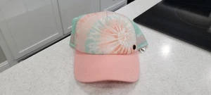Cappello camionista Roxy donna rosa tie dye maglia snapback rosa, verde nuovo senza etichette. Logo - Foto 1 di 5