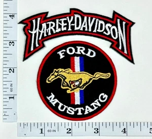 Set 2 patch ricamate - Iron-on - Racing - Moto - Biker - Ford - Harley - Foto 1 di 1