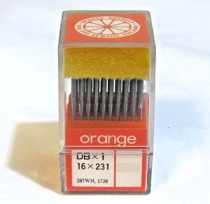 Agujas para máquina de coser industrial NARANJA DBx1 DB x 1 DB x 257 16x231 16x257 - Imagen 1 de 4