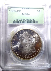 Morgan Dollar 1885 CC MS 64 PCGS Rattler 7160.64/9952283 - Picture 1 of 5