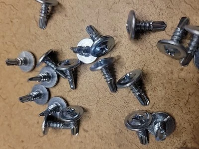 8x1/2 Phillips Modified Truss Head 8 x 1/2 Self Drilling  K Lath TEK Screws Zinc - Image 1 of 4