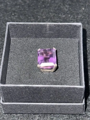 Impresionante juego de colgantes vintage de amatista en plata de ley .925 con caja de regalo Foto 1 de 4