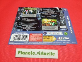 CUBIERTA TRASERA SHADOW MAN DREAMCAST SEGA PAL EUR 🙂