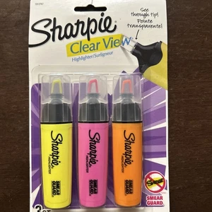 NEU! Sharpie 3 Stück Clearview Textmarker Marker Stifte Set Keilspitze fluoreszierend - Bild 1 von 2