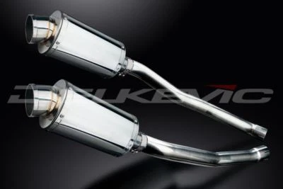 Silenciadores antideslizantes de acero inoxidable Delkevic 9" - escape Kawasaki ZX-14 Ninja 2008-2011 Foto 1 de 3