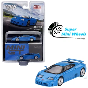 Mini GT 1:64 Bugatti EB110 GT Blu Bugatti #644 - Picture 1 of 5
