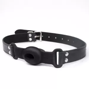 Bondage Sabberknebel Harness Offener Mund Fetisch Rollenspiel Gag Kopfgeschirr - Bild 1 von 9