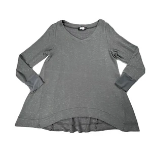 Top túnica SYMPLI para mujer talla 8 manga larga color topo drapeado con cremallera laterales alta baja - Imagen 1 de 11