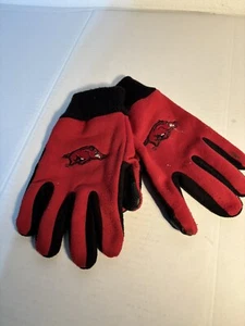 NCAA Arkansas Razorbacks Utility Gloves With Texting Finger Tips - Picture 1 of 3