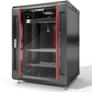 15U Server Rack - Sysracks cabinet - 24 inch (600 mm) Depth - PDU -2 Trays - Fan - Picture 1 of 10