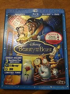 Beauty and the Beast Blu-ray/DVD 3-Disc Diamond Edition w/ Slip Cover. New Seale
