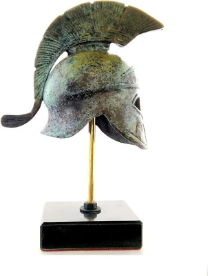 Casco ateniense sobre una base antiguo museo griego bronce réplica 1366-1 Foto 1 de 4