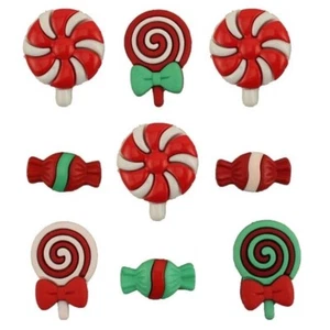 Christmas Candy Buttons Jesse James Dress It Up Holiday Buttons - Picture 1 of 1