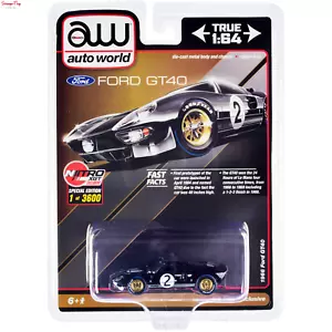 Autoworld 1:64 Ford GT40 '66 #2 Exclusive CP7922/BLACK 1 of only 3600 - Foto 1 di 3