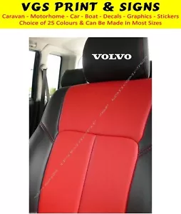 6 x VOLVO AUTO KOPFSTÜTZE AUFKLEBER AUFKLEBER GRAFIK LOGO FARBWAHL - Bild 1 von 3