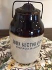John Sexton & Co. Western Monmouth Stoneware #44 Jar W/Lid, Chicago, Weir Wire