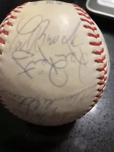 Lou Brock St. Louis Cardinals 1978 autografo firmato baseball squadra palla Simmons - Foto 1 di 6