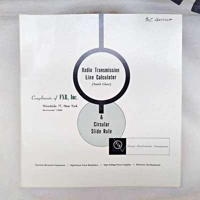 Vintage Radio Transmission Line Calculator Smith Chart & Circular Slide Rule - Image 1 of 4