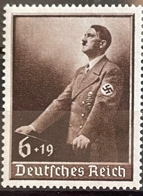 Germany 3rd Reich 1939 Mi 694 Sc B140 Adolf Hitler ** MNH - Image 1 of 2