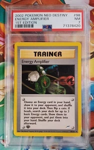Pokemon Energy Amplifier 98/105 PSA 7 2002 Neo Destiny 1st Edition Rare 98 PSA 7 - Picture 1 of 2