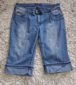 Vt.Angel Bermuda Shorts Women's Plus Sz 20 Blue Med. Wash Denim Stretch Bermuda - Picture 1 of 7