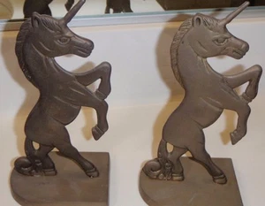 Vintage Mid Century UNICORN Bookends NICE! - Picture 1 of 7