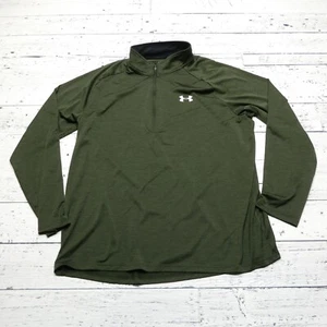 Under Armour Shirt Damen XL grün 1/4 Zip HeatGear leichter Polyester Mock - Bild 1 von 6