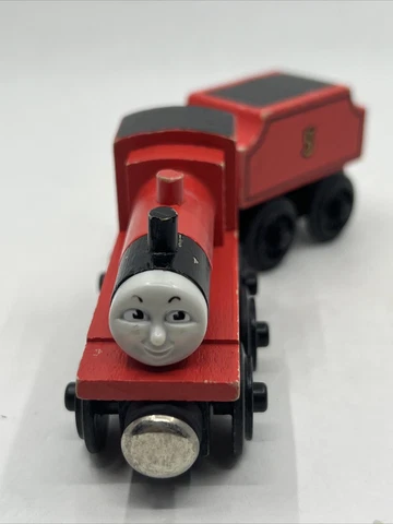 Thomas Tank Wooden Train JAMES & TENDER Flat Magnets, Decal, Staples 1993 VGUC Cover