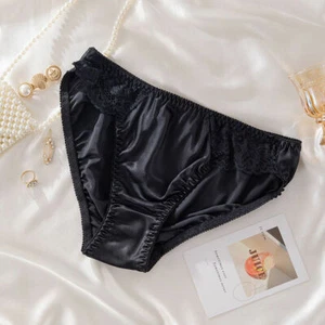 Womens Silk Lace Panties Knickers Naughty Panties Cute Underwear Hipster Bikinis - Picture 1 of 25