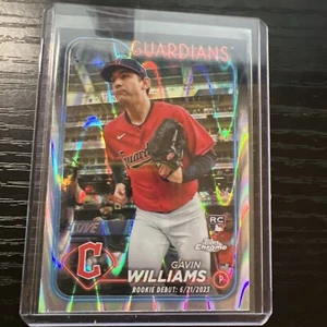 Serie de actualización cromada Topps 2024 - refractor RayWave #USC77 Gavin Williams (RC) - Imagen 1 de 2