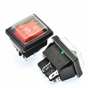 Interruttore di alimentazione pulsante oscillante 16A 250V per motore aspirapolvere JIE BA BF501/BF502 - Foto 1 di 4