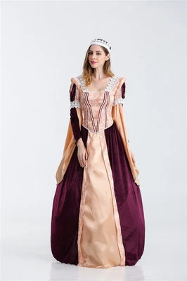 Damen Frauen Britisch Gothic Klassisch Mittelalter Renaissance Kleid Dress Maid Marion