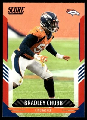2021 Score Red Bradley Chubb Denver Broncos #222 Parallel - Image 1 of 2