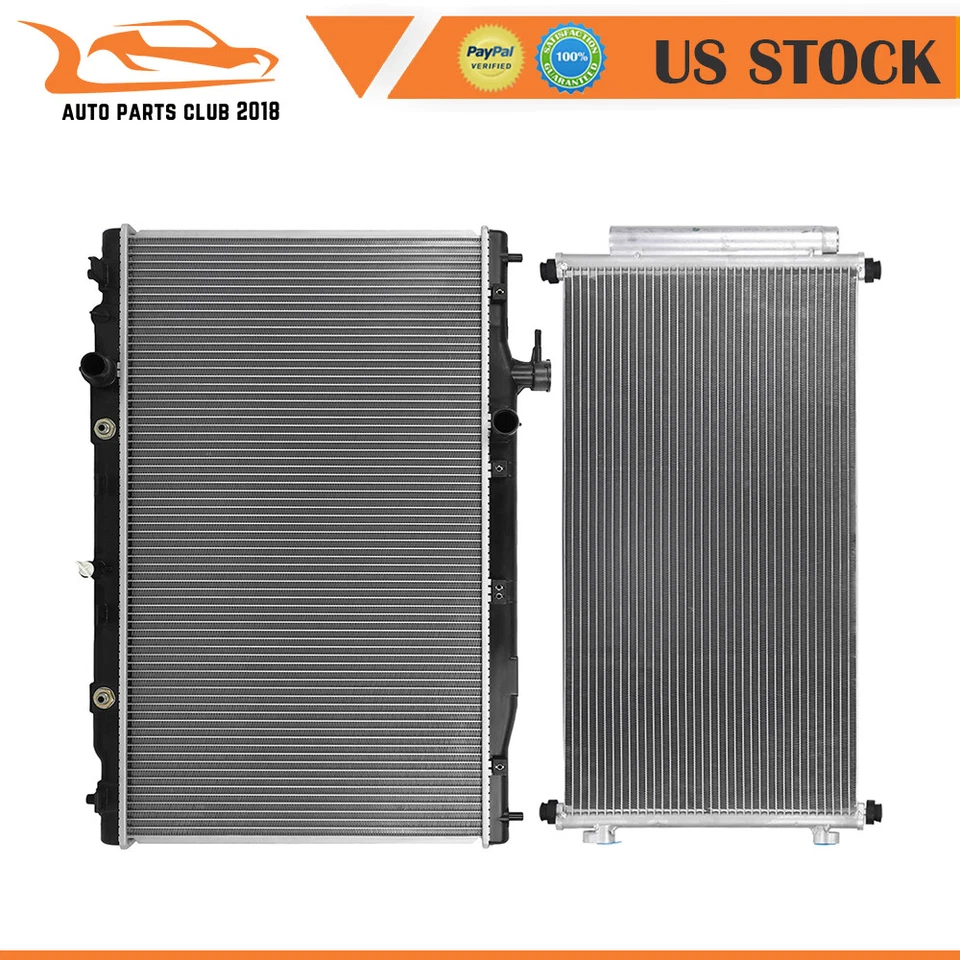 Radiator And AC Condenser Fits 2010-2011 Honda CR-V Aluminum Foto 1 de 4