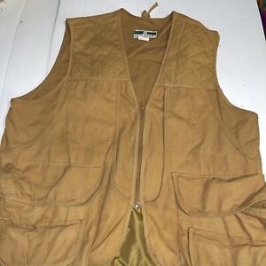 Game Winner Sportswear Khaki Duck Canvas Bird Hunting Vest Size Large 42/44