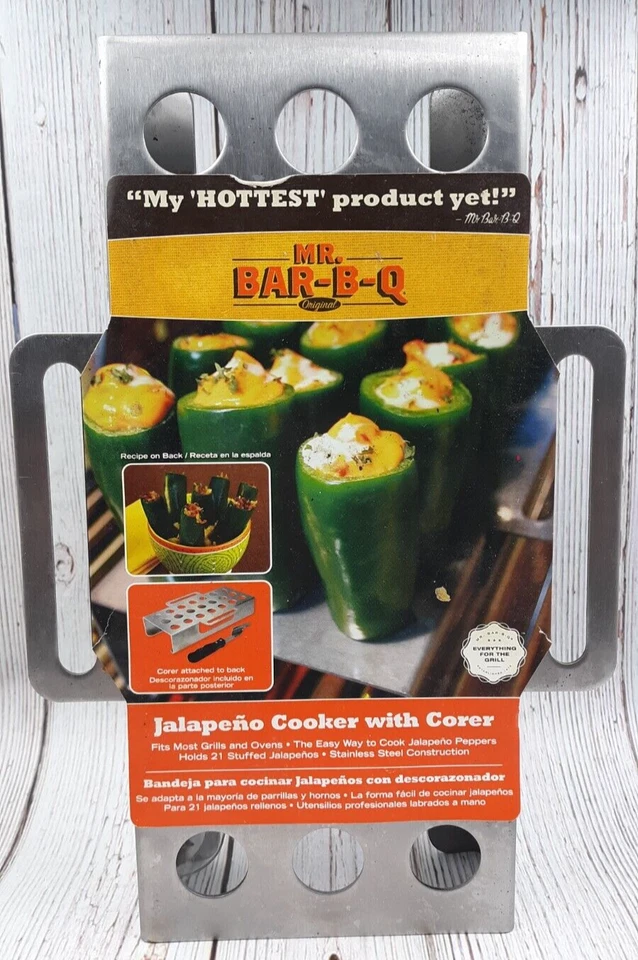 MR. BAR-B-Q Panela Jalapeno com Corer Suporta 21 para Grelha ou Forno - Imagem 1 de 1