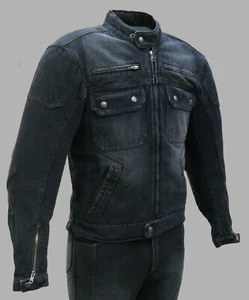 Motorcycle denim jacket with Kevlar - sizes S - XXL - biker, chopper, protectors - Picture 1 of 2