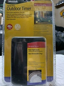 Temporizador decorativo para exteriores de alta resistencia Westek TM12DOLB, negro - Imagen 1 de 3