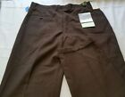 Nwt-Claiborne Color Chocolate Informal Pantalones Talla 38X30, Pleat-Cuff, Tramo