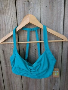 NWT Title Nine Pele Bikini Top 32D Turquoise Underwire Bra Pads 609263 - Picture 1 of 5