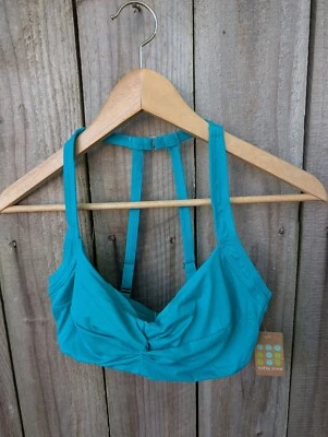 Nuevo con etiquetas Title Nine Pelé Bikini Top 32D Turquesa Con Aros Sujetador Almohadillas 609263 Foto 1 de 4